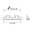 NEW TRIA 155, Einbauleuchte, zweiflammig, LED, 2700K, rechteckig, weiß, 38°, 14,7W, inkl. Treiber, Clipfedern 8