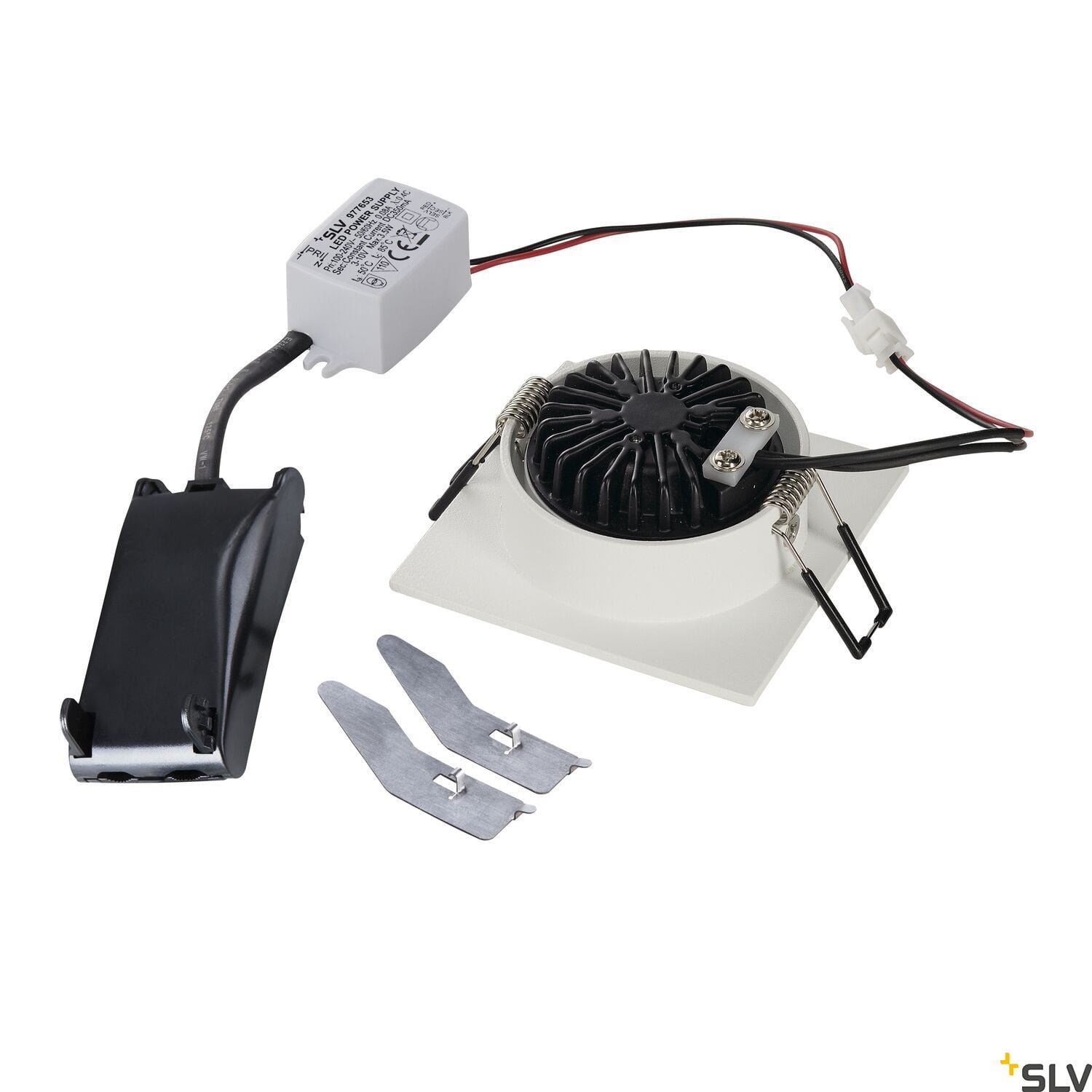 NEW TRIA 68, Einbauleuchte, LED, 3000K, eckig, weiß, 38°, inkl. Treiber, Clipfedern langlebig 2