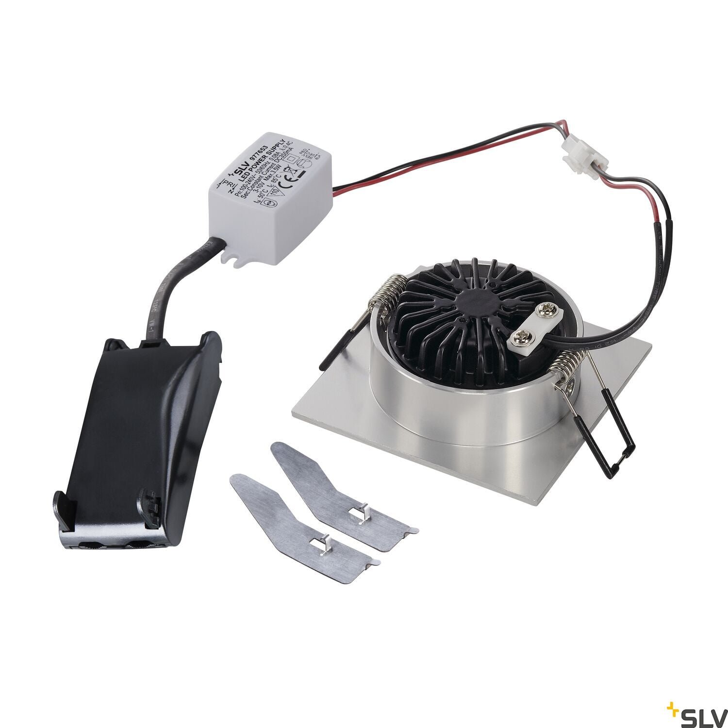 NEW TRIA 68, Einbauleuchte, LED, 3000K, eckig, aluminium gebürstet, 38°, inkl. Treiber, Clipfedern gebürstet 2 NEW TRIA 68, Einbauleuchte, LED, 3000K, eckig, aluminium gebürstet, 38°, inkl. Treiber, Clipfedern gebürstet 2