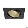 NEW TRIA 150, Einbauleuchte, einflammig, LED, 3000K, eckig, schwarz, 30°, 29W, inkl. Treiber, Clipfedern 4