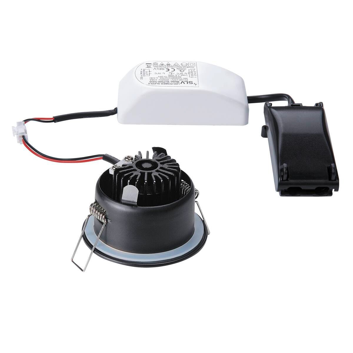 OUT 65,  Deckeneinbauleuchte, LED, 3000K, rund, schwarz, 38°, 12W, inkl. Treiber 2