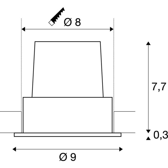 H-LIGHT 1, Einbauleuchte, LED, 2700K, rund, schwarz, 20°, 11,5W, inkl. Treiber, Clipfeder 6
