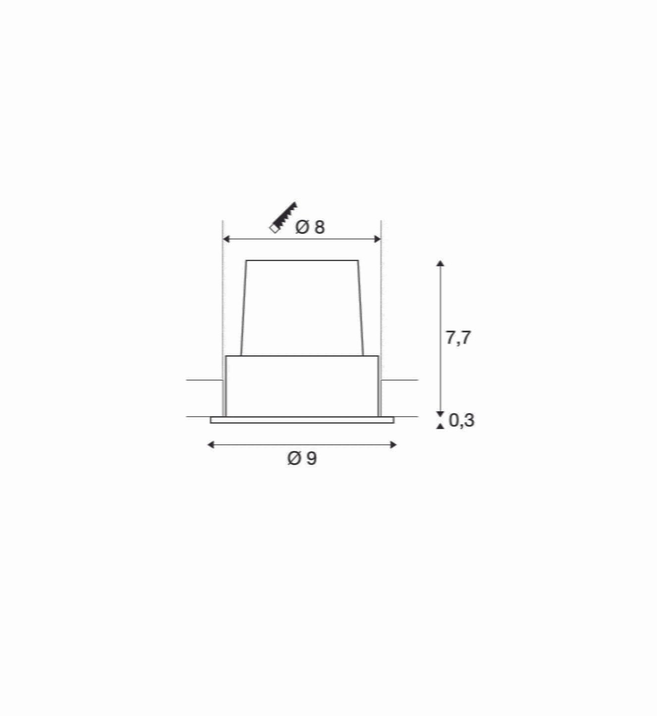 H-LIGHT 2, Einbauleuchte, LED, 2700K, oval, schwarz, 20°, 11,5W, inkl. Treiber, Clipfeder 3