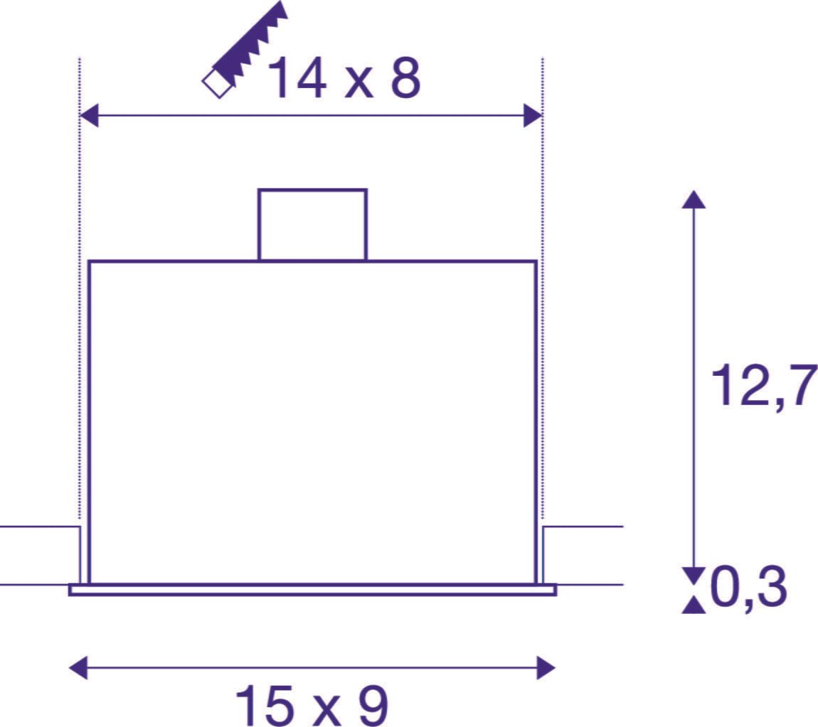 KADUX 2, Einbauleuchte, zweiflammig, QPAR51, rechteckig, weiß matt, max. 100W, inkl. Clipfedern 4