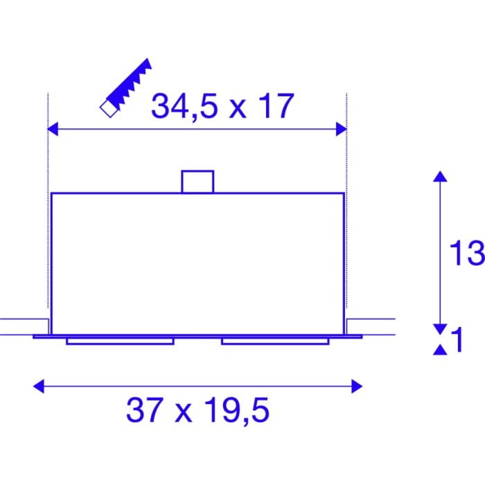 KADUX, Einbauleuchte, zweiflammig, QPAR111, rechteckig, weiß matt, max. 150W 5