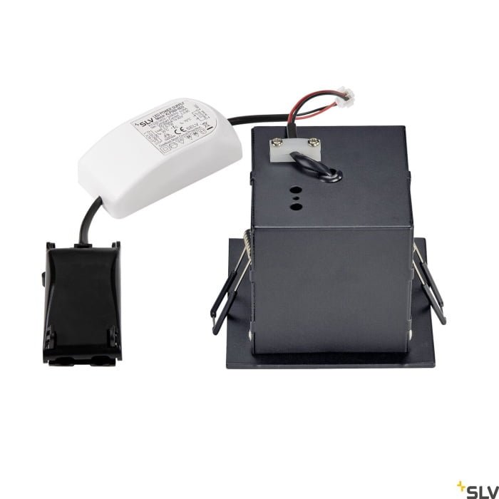 KADUX, Einbauleuchte, einflammig, LED, 3000K, eckig, schwarz matt, 38°, 9W, inkl. Treiber 2