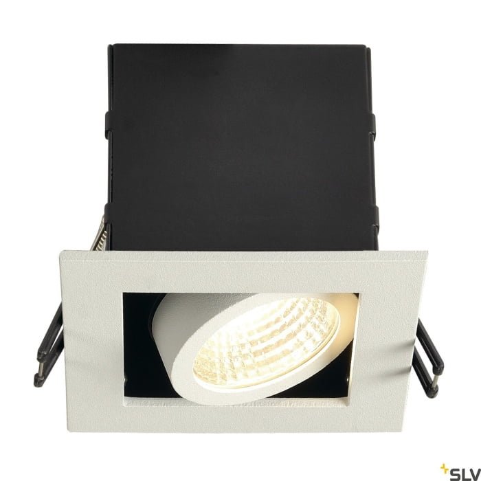KADUX, Einbauleuchte, einflammig, LED, 3000K, eckig, weiß matt, 38°, 9W, inkl. Treiber