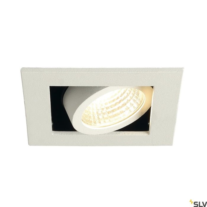 KADUX, Einbauleuchte, einflammig, LED, 3000K, eckig, weiß matt, 38°, 9W, inkl. Treiber 3