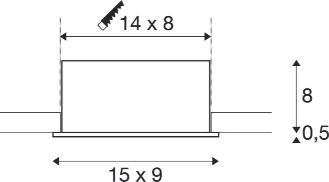 KADUX, Einbauleuchte, zweiflammig, LED, 3000K, rechteckig, weiß matt, 38°, 15W, inkl. Treiber 7