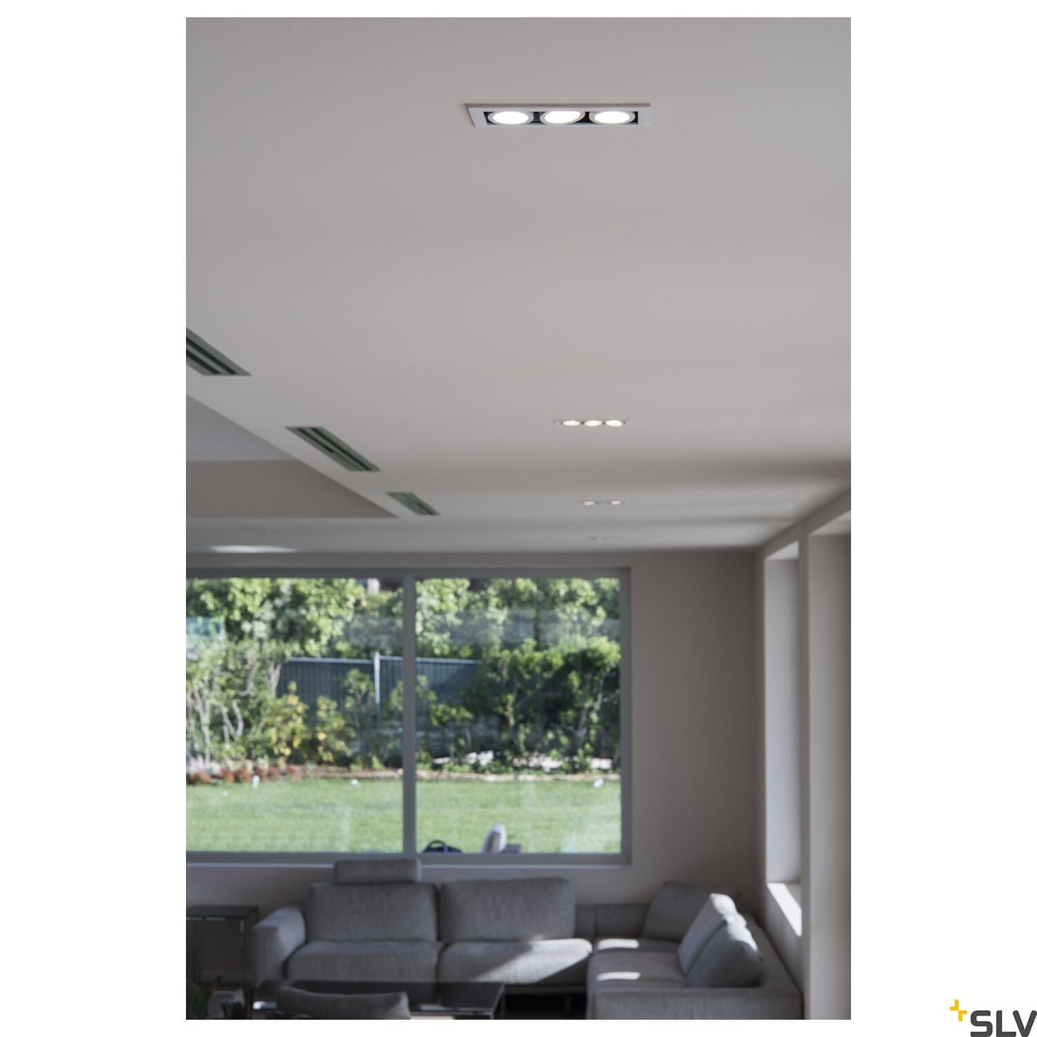 KADUX, Einbauleuchte, dreiflammig, LED, 3000K, rechteckig, weiß matt, 38°, 3x9W, inkl. Treiber 4