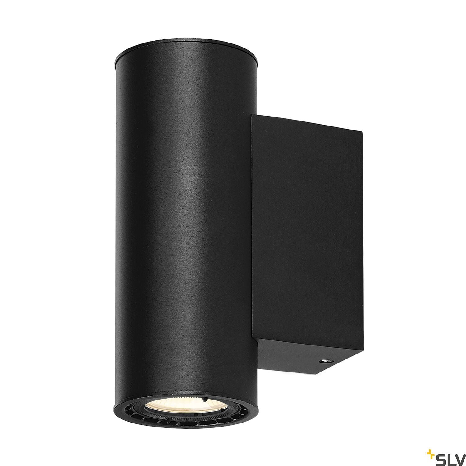 SUPROS 78 Up/Down, Wandleuchte, LED, 3000K, rund, schwarz, 60° Linse, 2x9W