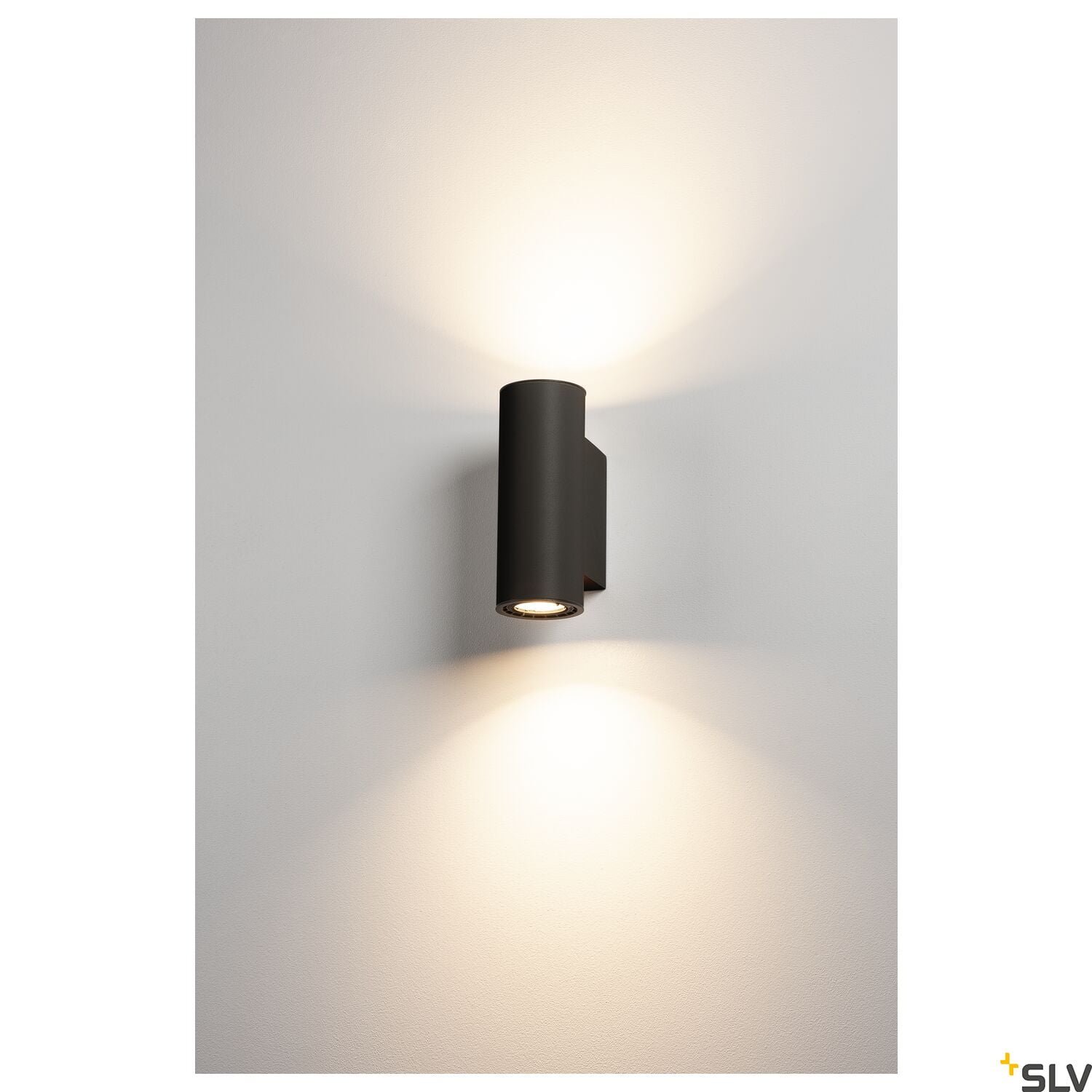 SUPROS 78 Up/Down, Wandleuchte, LED, 3000K, rund, schwarz, 60° Linse, 2x9W 5