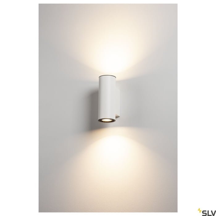 SUPROS 78 Up/Down, Wandleuchte, LED, 3000K, rund, weiß, 60° Linse, 2x9W 4
