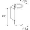 SUPROS 78 Up/Down, Wandleuchte, LED, 3000K, rund, weiß, 60° Linse, 2x9W 10
