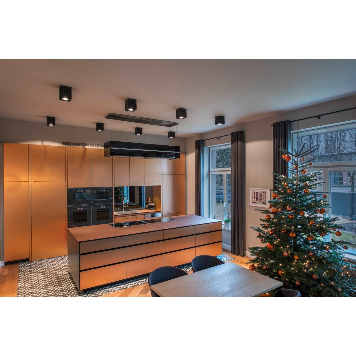 KARDAMOD, Deckenleuchte, zweiflammig, QPAR111, rechteckig, schwarz matt, max. 150W 2