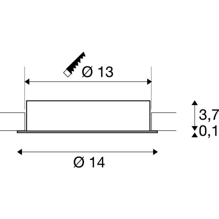OCCULDAS 14, Einbauleuchte, LED, 3000K, indirekt, weiß, 15W 15 W 7
