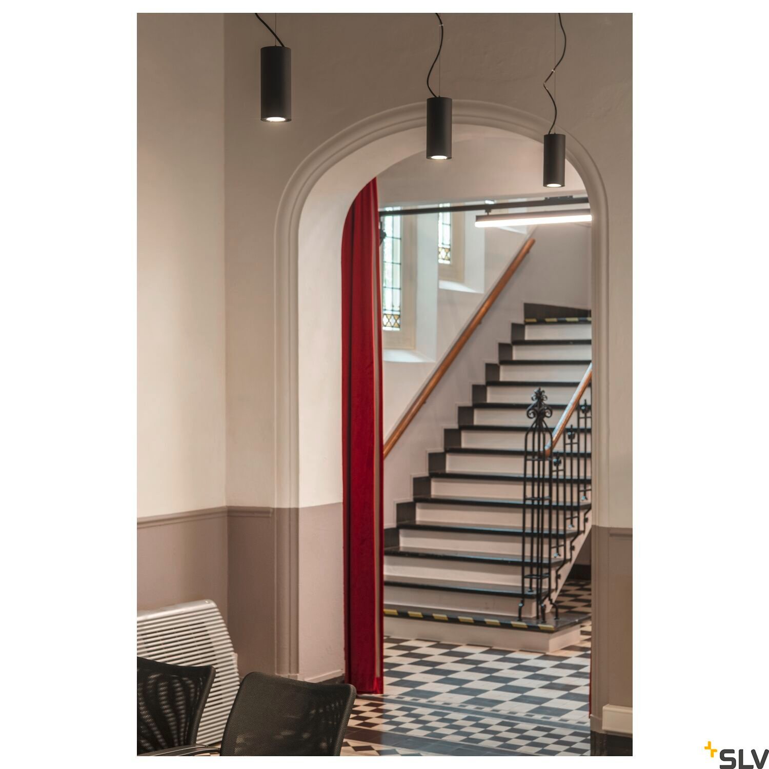 SUPROS 78, Pendelleuchte, LED, 3000K, rund, schwarz, 60° Linse, 9W 3