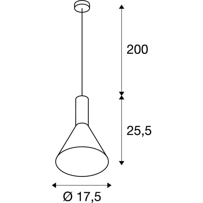 PHELIA 20, Pendelleuchte, TC-(D,H,T,Q)SE, schwarz, Ø/H 17,5/25,5 cm, max. 23W 5