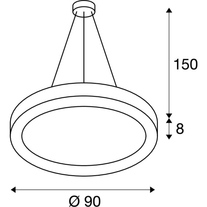 MEDO RING 90, Pendelleuchte, LED, weiß, Ø 90 cm, inkl. LED-Treiber 5