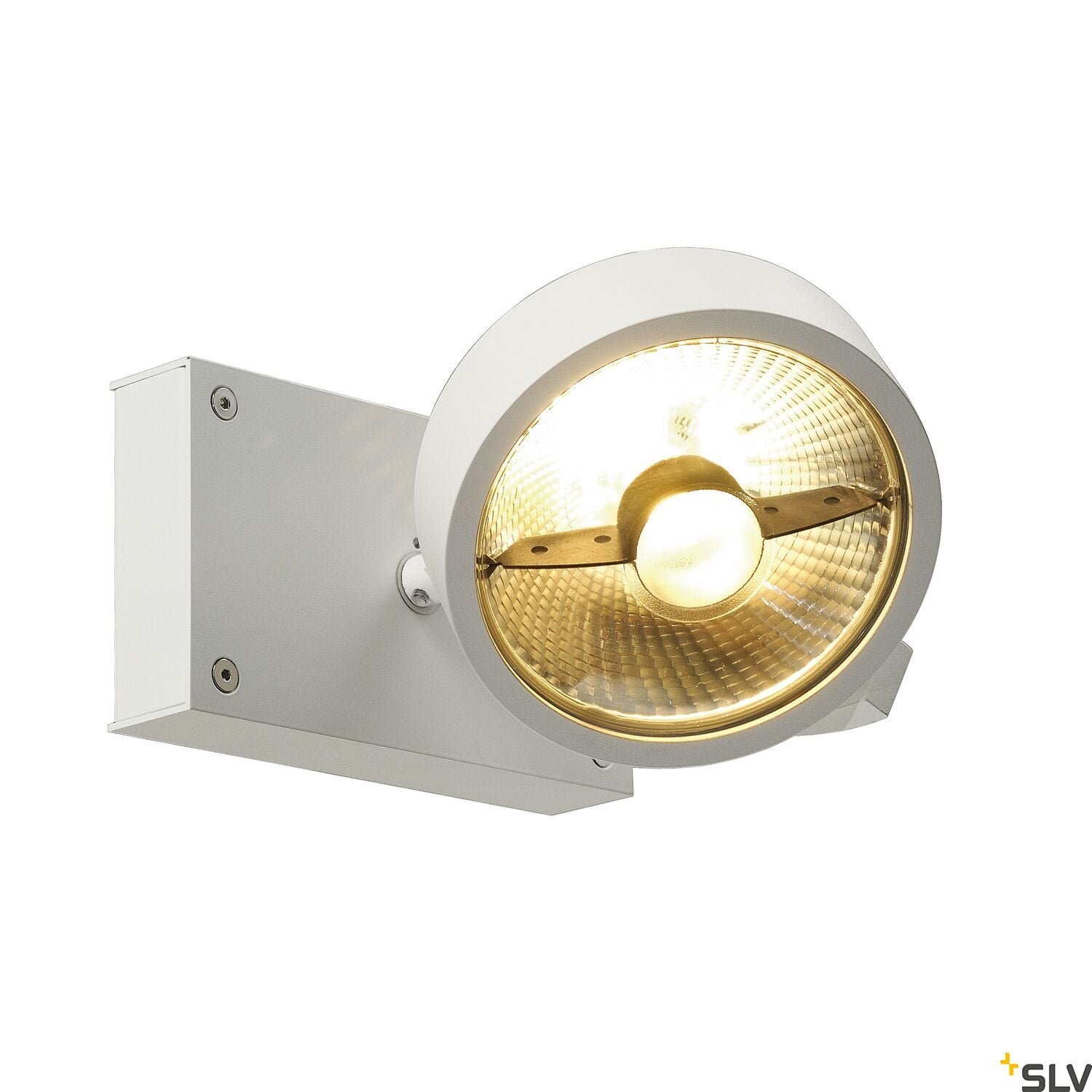 KALU, Wand- und Deckenleuchte, einflammig, QPAR111, rund, weiß matt, max. 75 W 2