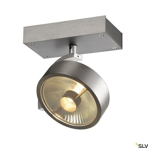 KALU, Wand- und Deckenleuchte, einflammig, QPAR111, rund, aluminium gebürstet, max. 75 W IP20 2