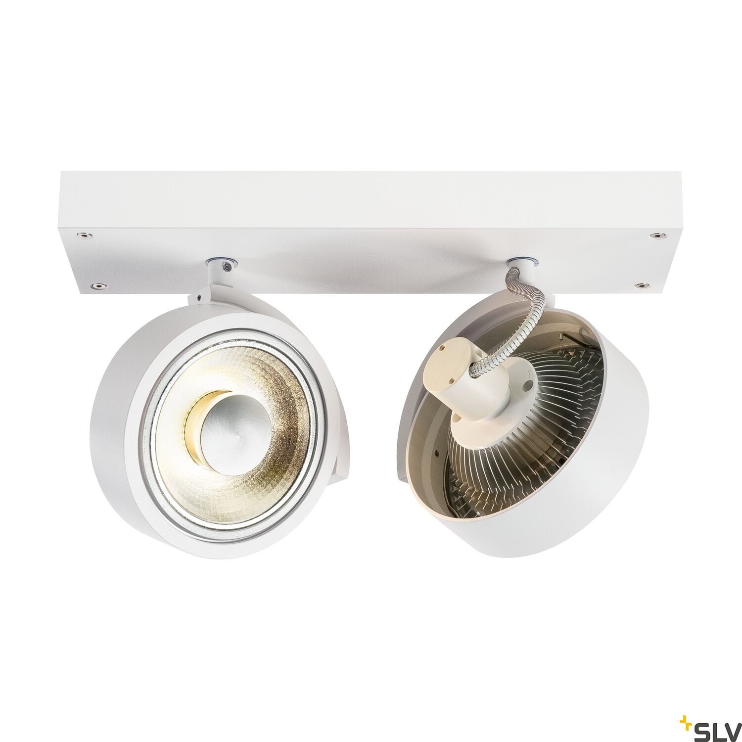 KALU, Wand- und Deckenleuchte, zweiflammig, QPAR111, rund, weiß matt, max. 150 W 2