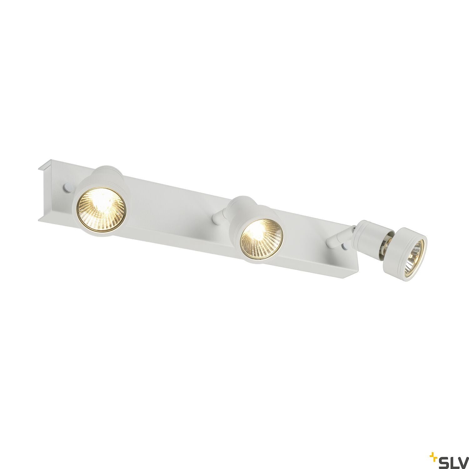 PURI, Wand- und Deckenleuchte, dreiflammig, QPAR51, weiß matt, max. 150 W, mit Dekoring 3