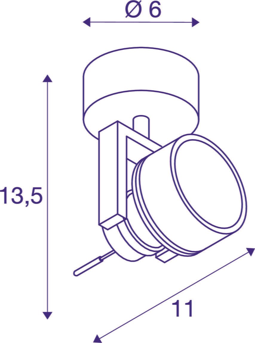 INDA, Wand- und Deckenleuchte, Spot, QPAR51, aluminium gebürstet, max. 50 W 6