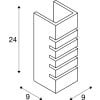 PLASTRA, Wandleuchte, eckig, 100 Slot, weißer Gips, E14, max. 40 W 14