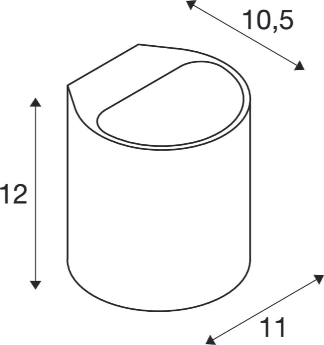 PLASTRA 104, Wandleuchte, QT14, rund, weißer Gips, QT14, max. 42 W 7
