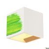 PLASTRA, Wandleuchte, QT14, eckig, Cube, weißer Gips, max. 42 W 9