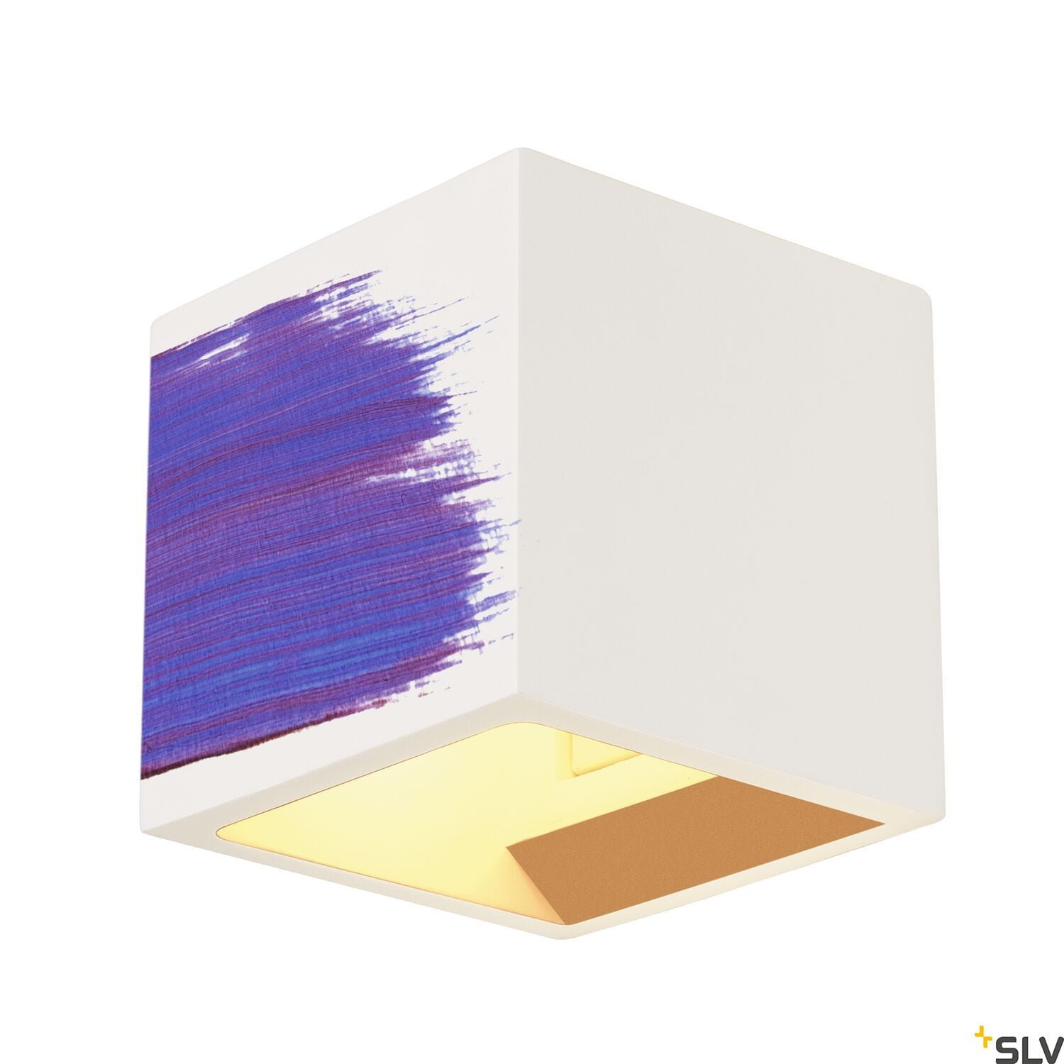 PLASTRA, Wandleuchte, QT14, eckig, Cube, weißer Gips, max. 42 W 3