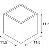 PLASTRA, Wandleuchte, QT14, eckig, Cube, weißer Gips, max. 42 W 14