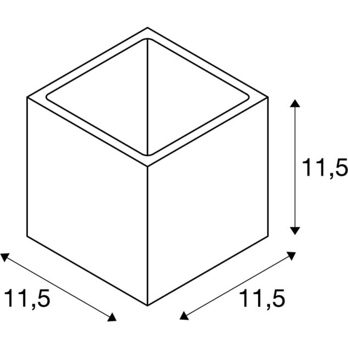 PLASTRA, Wandleuchte, QT14, eckig, Cube, weißer Gips, max. 42 W 7