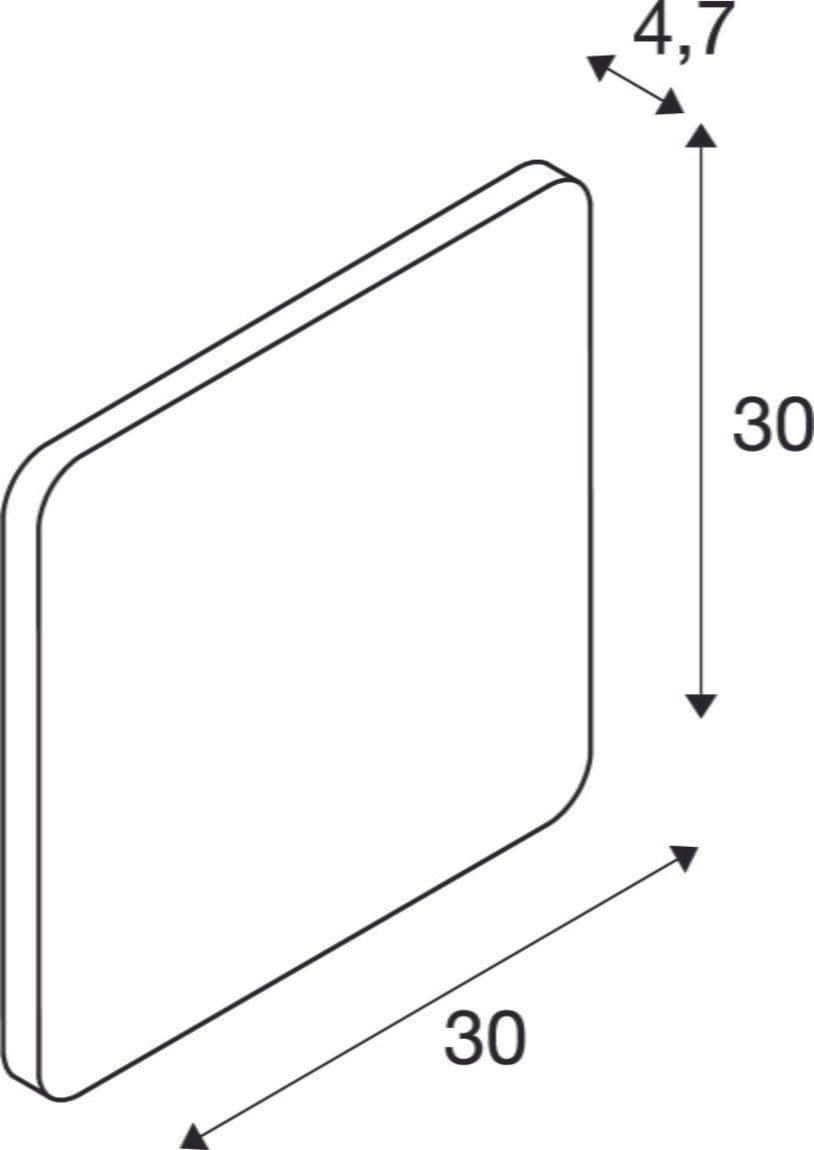 PLASTRA, Wandleuchte, LED-Strip, 3000K, eckig, weißer Gips max. 10,8 W 7