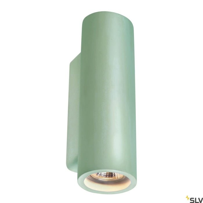PLASTRA, Wandleuchte, QPAR51, rund, Tube, weißer Gips, max. 70W 2