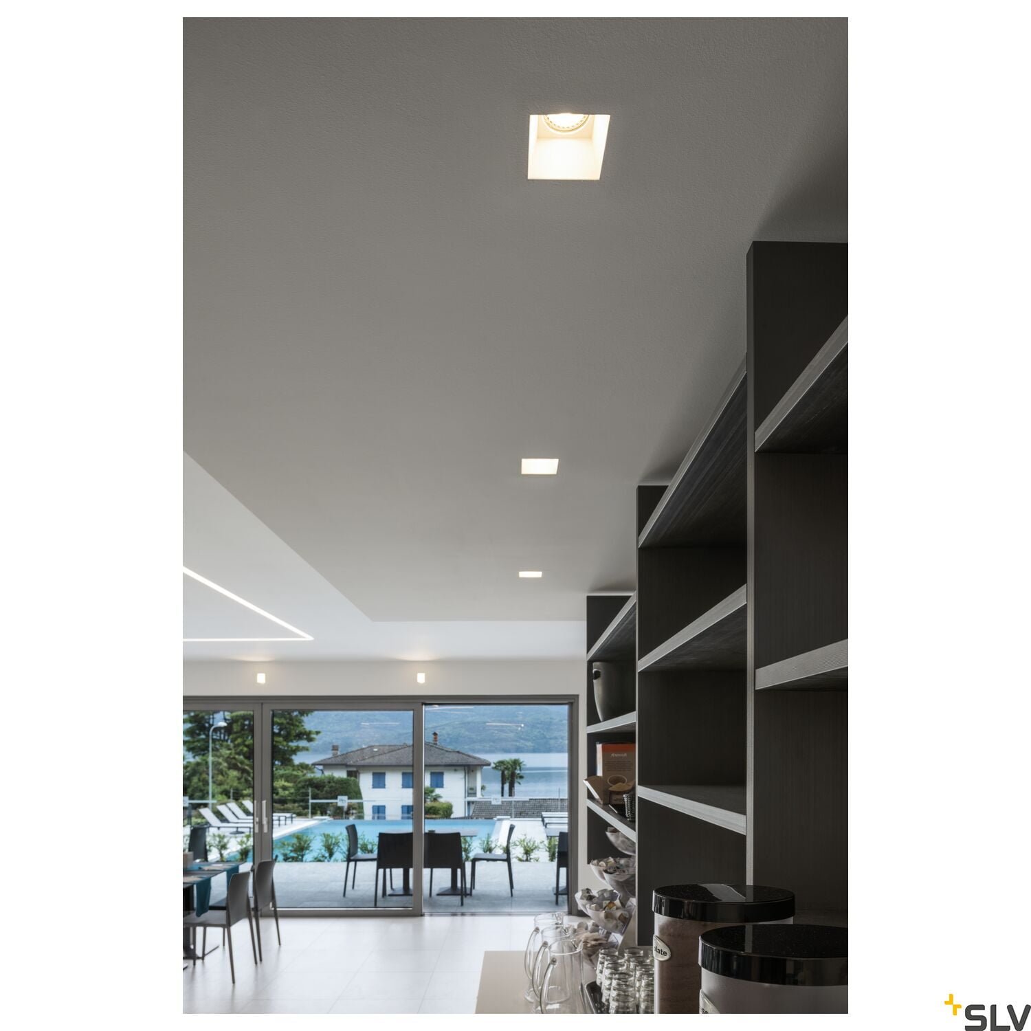 PLASTRA, Einbauleuchte, QPAR51, eckig, weißer Gips, max. 35W Einbau in Decken 5