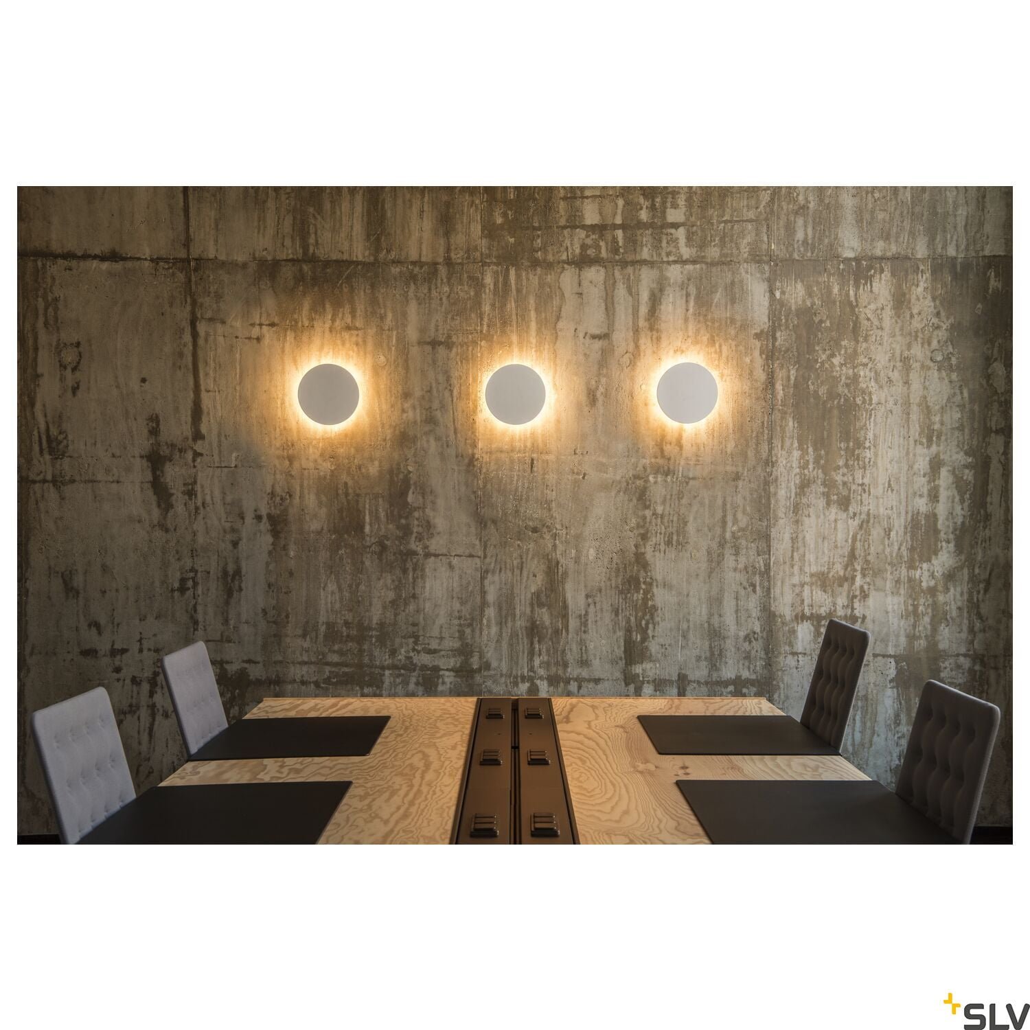 PLASTRA, Wandleuchte, LED, 3000K, rund, weißer Gips, Ø 30cm 4