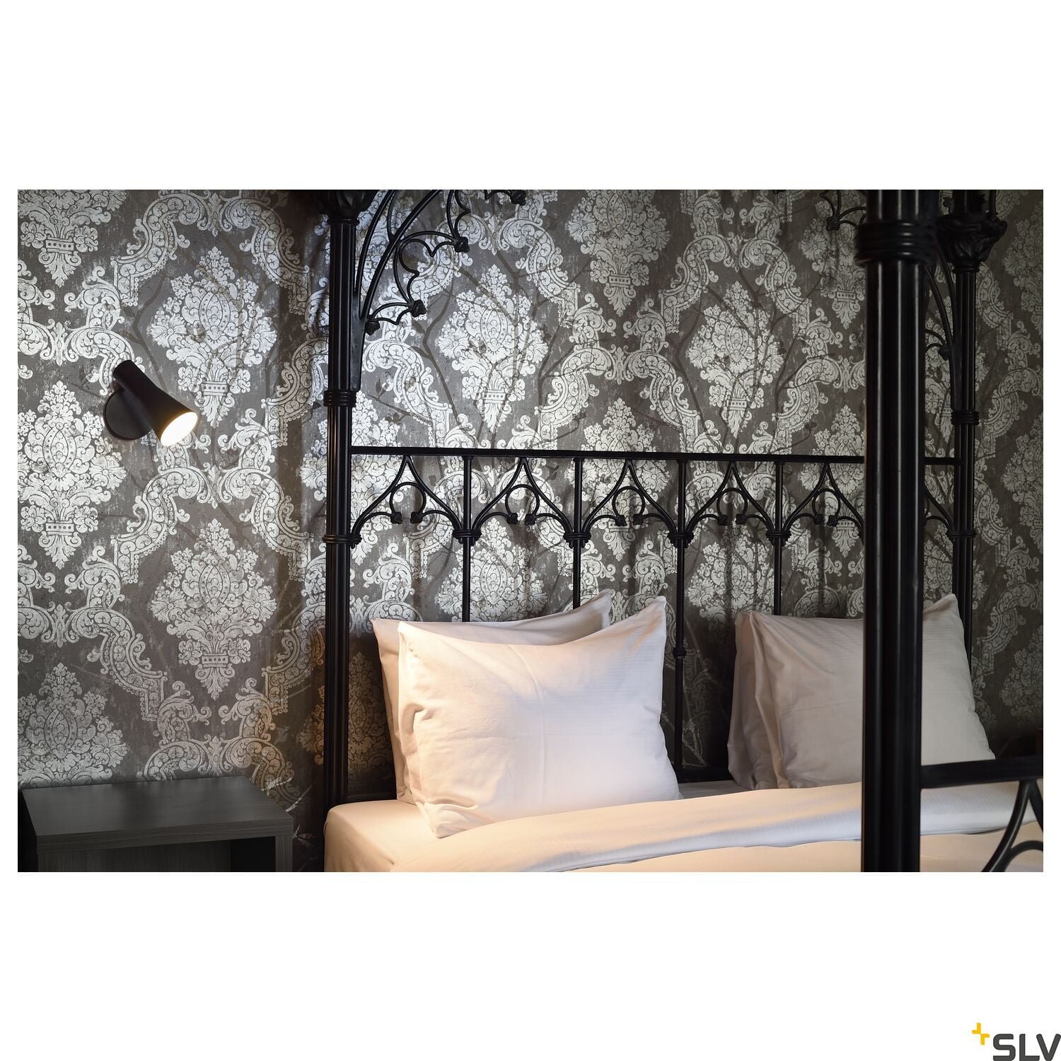 PHELIA, Wandleuchte, QPAR51, schwarz, max. 35W, inkl. Schalter 3