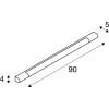TRUKKO 90, Wandleuchte, LED, 3000K, chrom/weiß, H 90 cm, inkl. LED- Treiber 12
