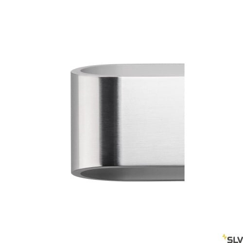 ASSO 300, Wandleuchte, LED, 3000K, oval, aluminium gebürstet /weiß, L/B/H 30/9,5/7 cm