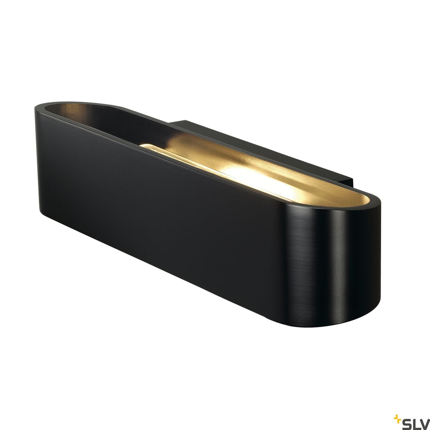 OSSA 300, Wandleuchte, QT-DE12, oval, up/down, schwarz, max. 120W