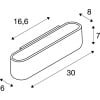 OSSA 300, Wandleuchte, QT-DE12, oval, up/down, weiß, max. 120W 6