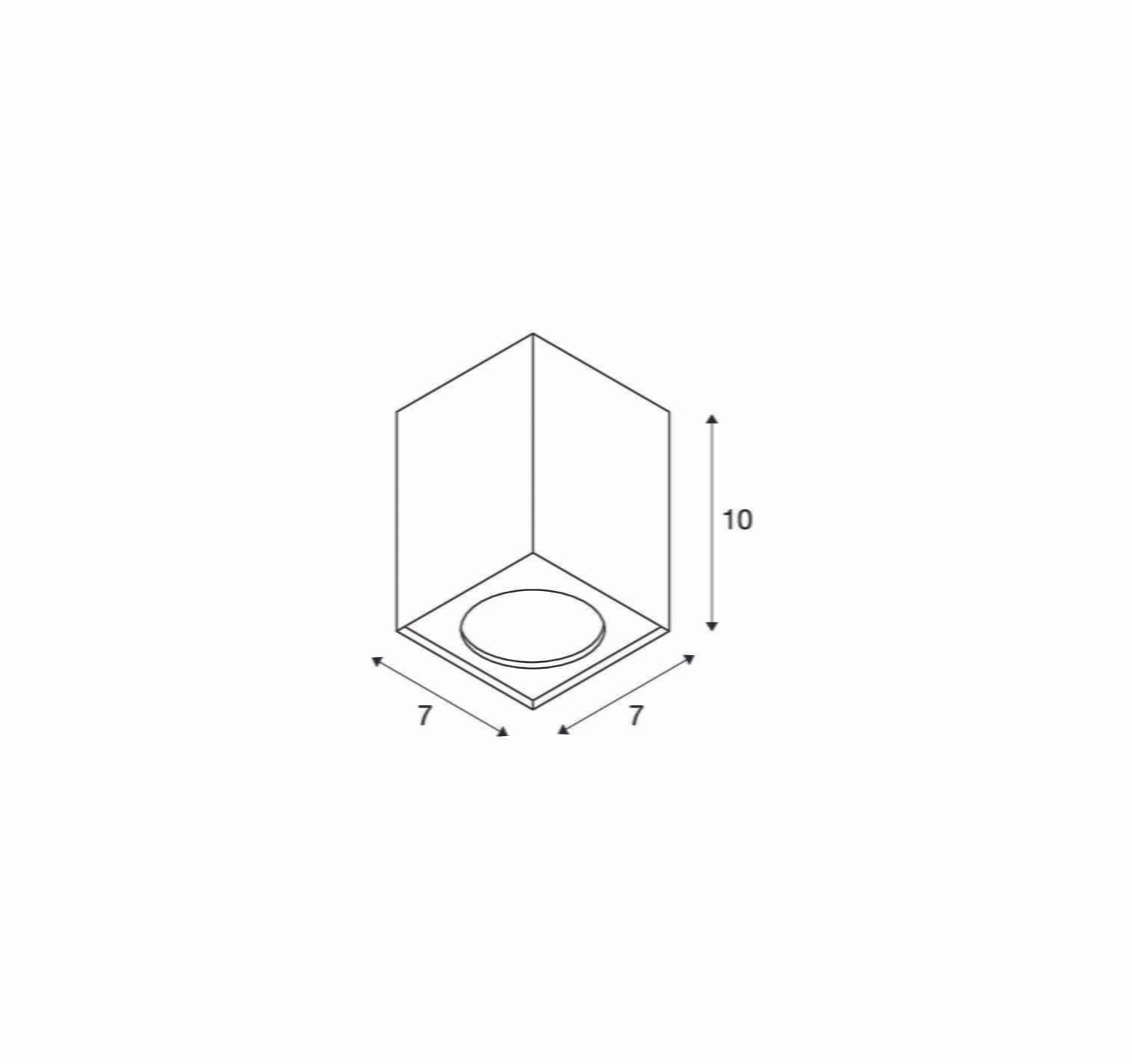 ALTRA DICE, Deckenleuchte, QPAR51, eckig, weiß, max. 35W 2