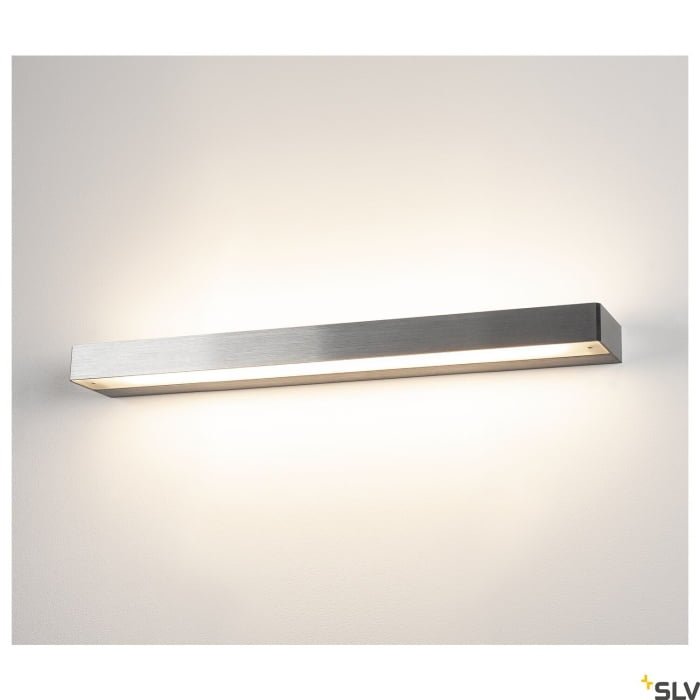 SEDO 14, Wandleuchte, LED, 3000K, eckig, aluminium gebürstet, Glas satiniert, 17W 2