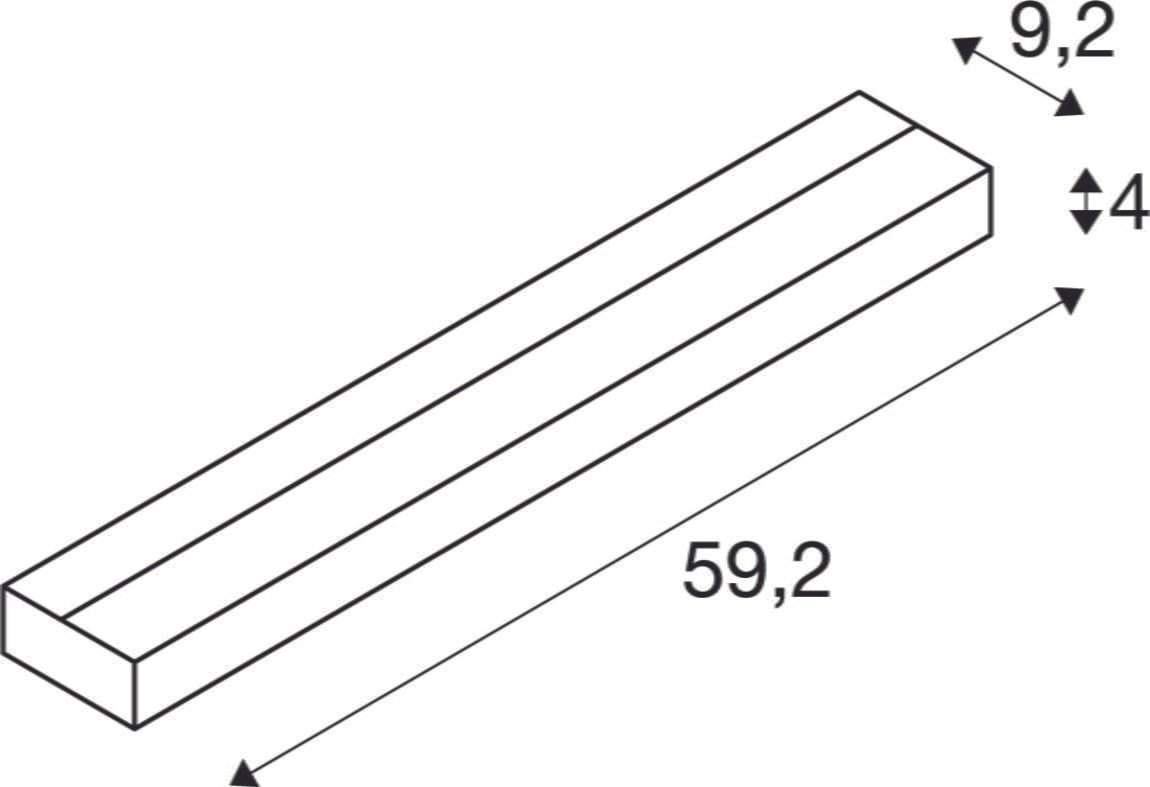 SEDO 14, Wandleuchte, LED, 3000K, eckig, aluminium gebürstet, Glas satiniert, 17W 3