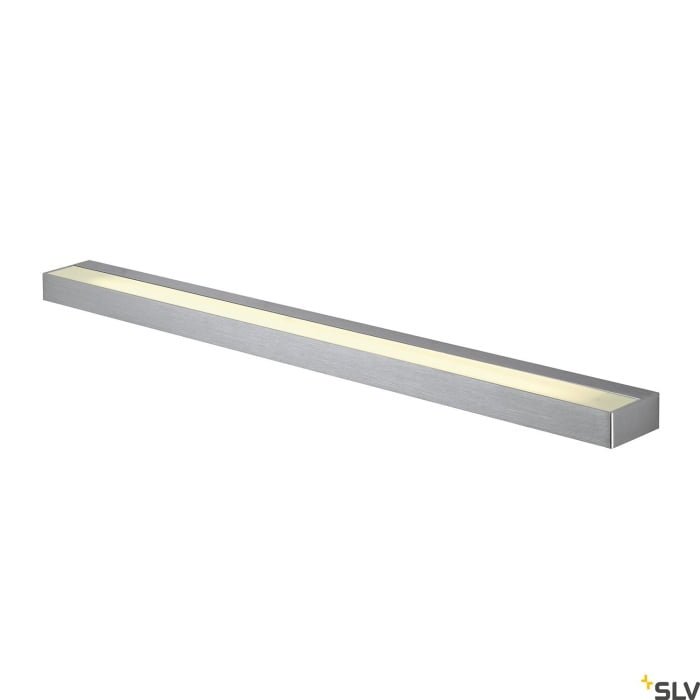 SEDO 21, Wandleuchte, LED, 3000K, eckig, aluminium gebürstet, Glas satiniert, Energiesparleuchte, 33 W