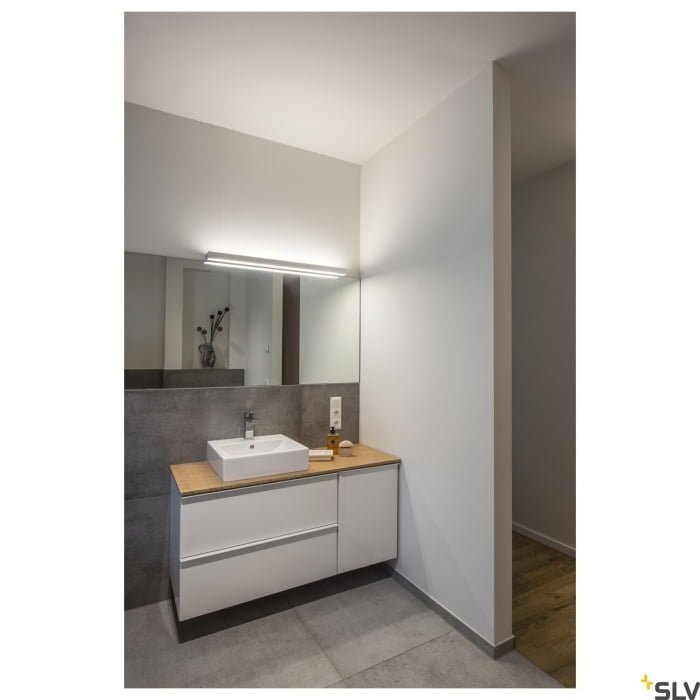 SEDO 21, Wandleuchte, LED, 3000K, eckig, aluminium gebürstet, Glas satiniert, Energiesparleuchte, 33 W 2