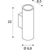 ENOLA B, Wandleuchte, QPAR51, rund, up/down, weiß, max. 50 W, inkl. Zierring weiß 10