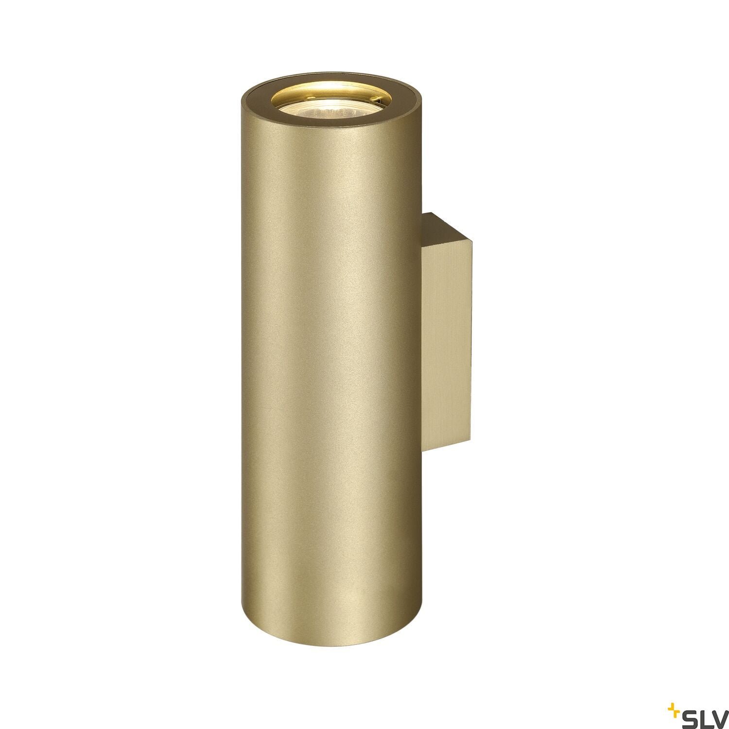 ENOLA B, Wandleuchte, QPAR51, rund, up/down, messing, max. 50 W, inkl. Zierring messing